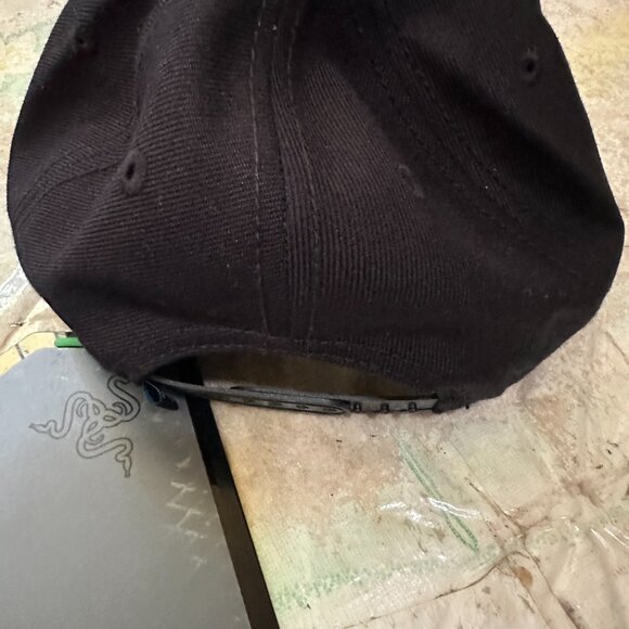 Batman Steel Logo Blue Black Snapback Hat Dark Knight DC Comics - Picture 2 of 4